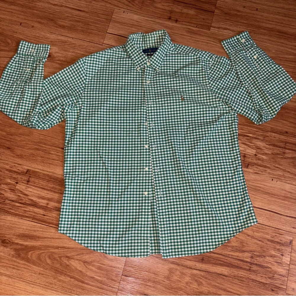 Ralph Lauren Polo Green plaid Button Up Shirt